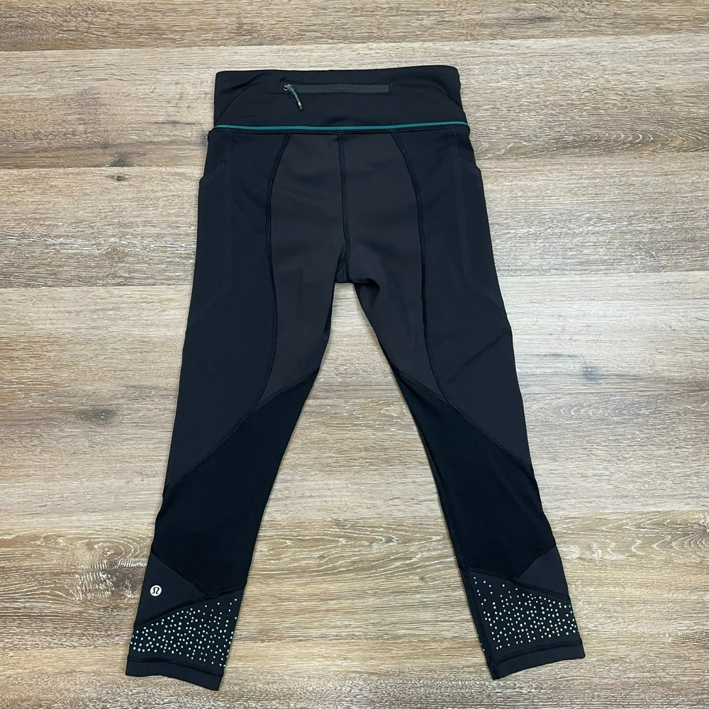Lululemon Reflective Poka Dot Leggings Black Size 4
